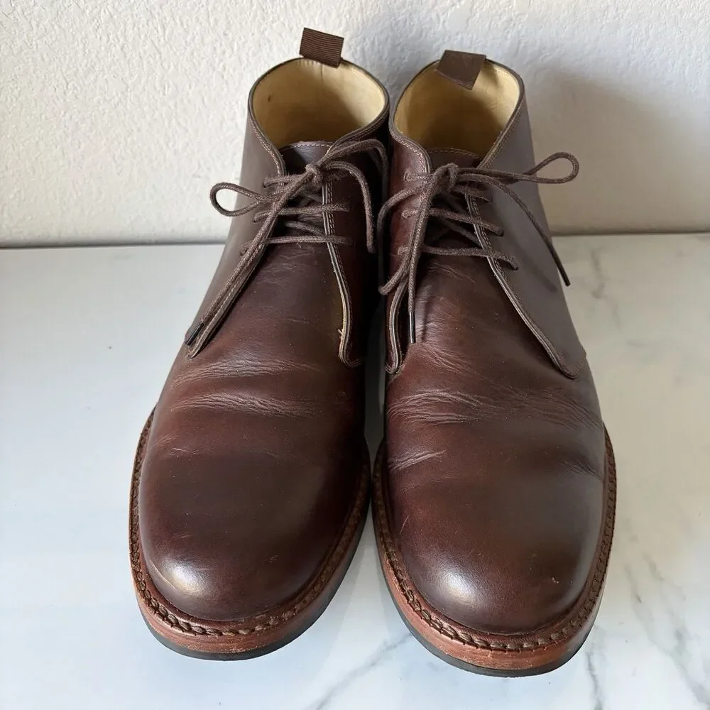 Beckett Simonon Brown Leather Chukka Boots Size 8